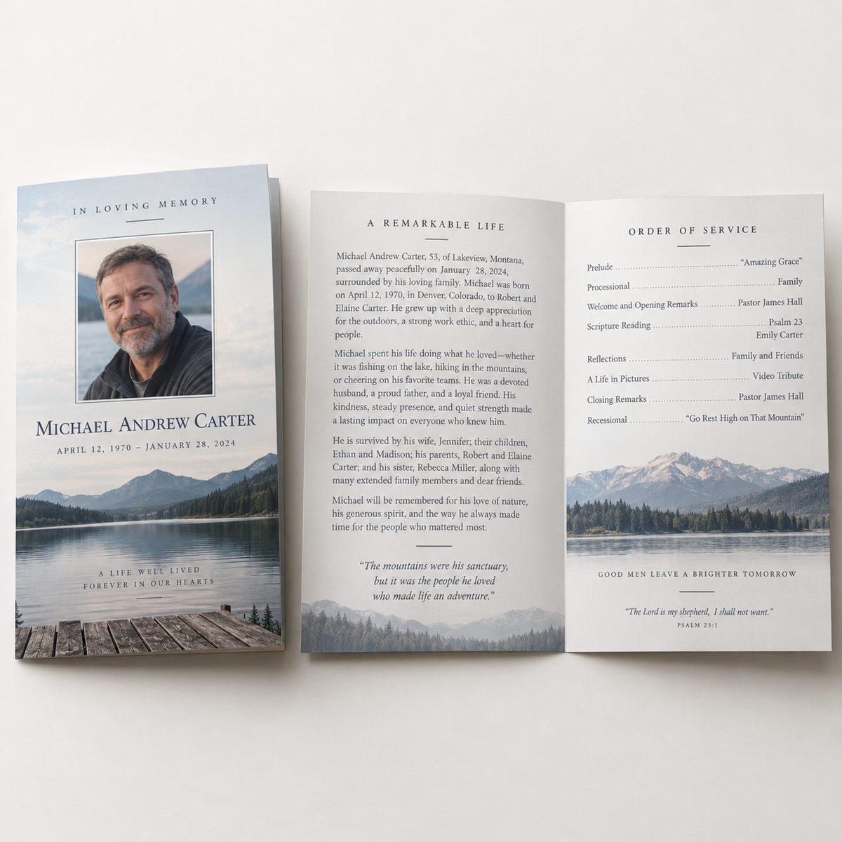 Programs, Memory Books, & Order of Service