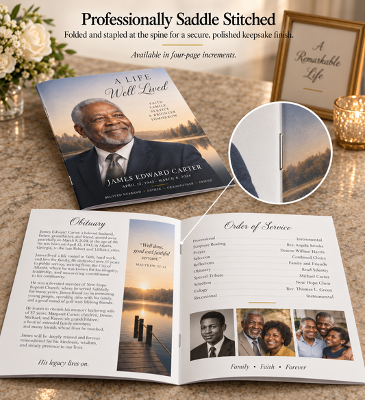 Large Memorial Booklet —8.5" x 11"
